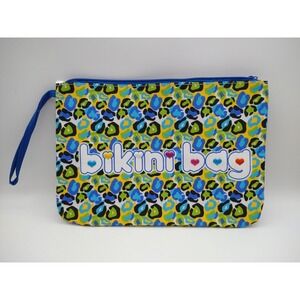 Bikini‎ Bag wet bathing suit zipper holder 12" x 8 1/2" vacation accessory